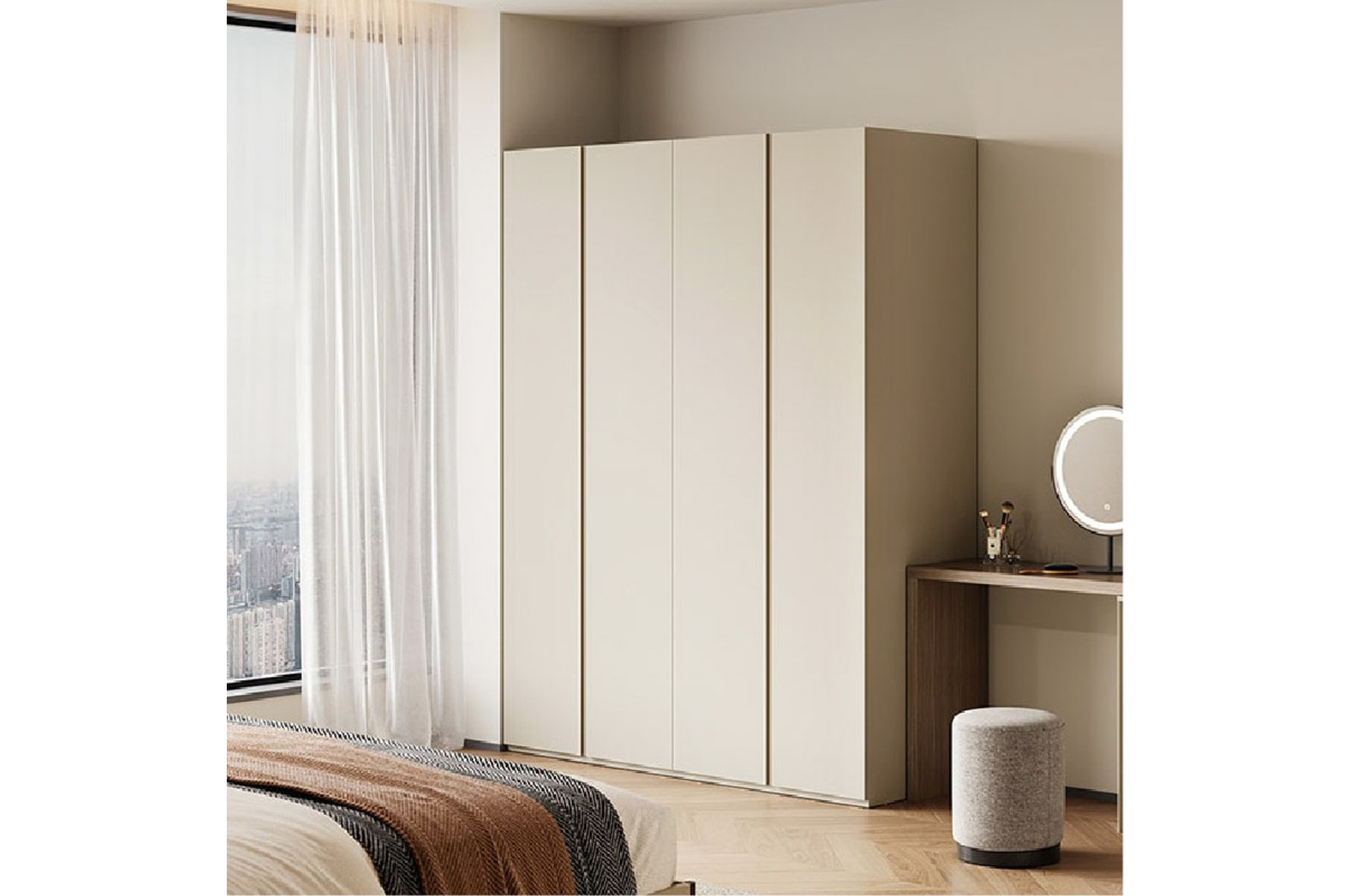 Tavia 4 Doors Wardrobe (1.60m)